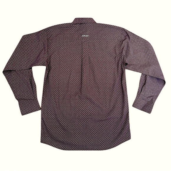 ARIAT LOGO WESTERN PRINT 100% COTTON SHIRT SZ M EUC - Picture 8 of 8